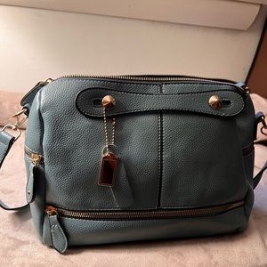 Baby blue crossbody purse